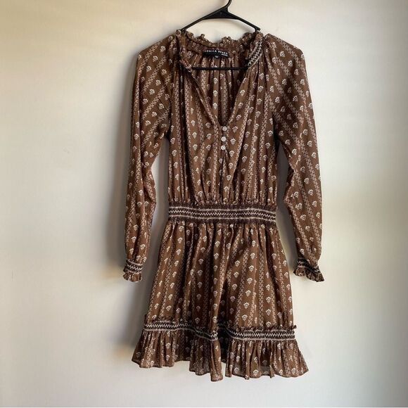 Veronica Beard Espie Printed Smocked Dress - Picture 1 of 7